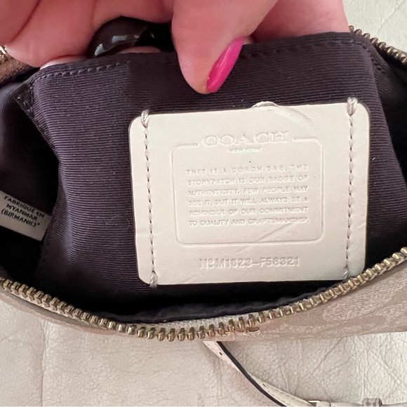 Coach Dark Brown Floral Shoulder Bag - Picture 11 of 11